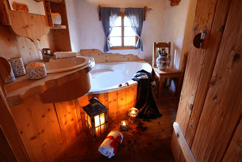Badezimmer in einer Hütte, Im Dörfl Badezimmer in einer Hütte, Im Dörfl